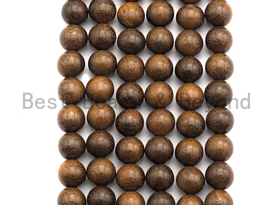 Natural Smooth Round Wood beads, 6mm/8mm/10mm/12mm Natural Brown Wood beads, Natural  Wood Grain Beads, 15.5inch strand,SKU#U469