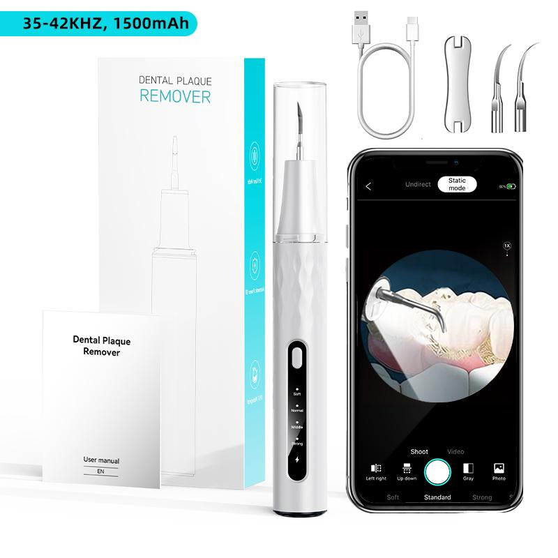 FONENYCA Professional Smart Visual Ultrasonic Tooth Cleaner with Wifi & App - Visual Cleaning Guidance, LED Light, 4 Modes, 2 Replaceable Heads