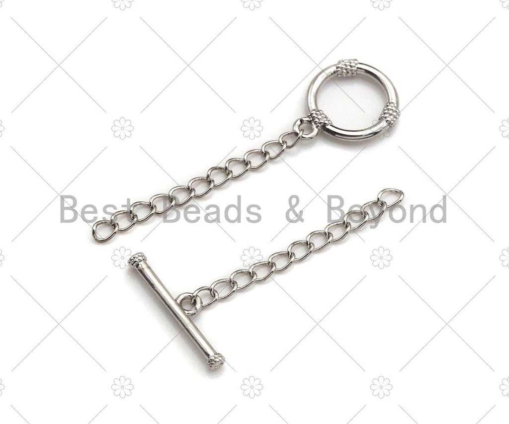 1 Set/2 Sets Toggle Clasp, Gold/Silver/Rose Gold/Gunmetal Color Toggle Clasp, T-bar closures, 12mm, sku#Y289