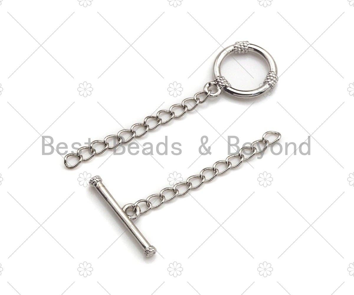 1 Set/2 Sets Toggle Clasp, Gold/Silver/Rose Gold/Gunmetal Color Toggle Clasp, T-bar closures, 12mm, sku#Y289