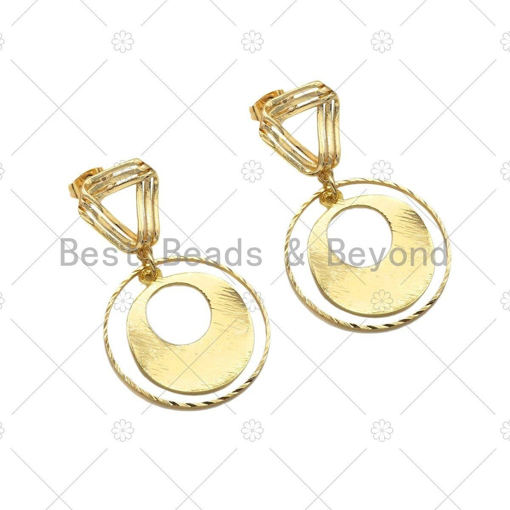 Statement Round Dangle Earrings, Stud Earrings, Hoop Earring, Modern Earrings, Dainty Earrings, sku#EF07