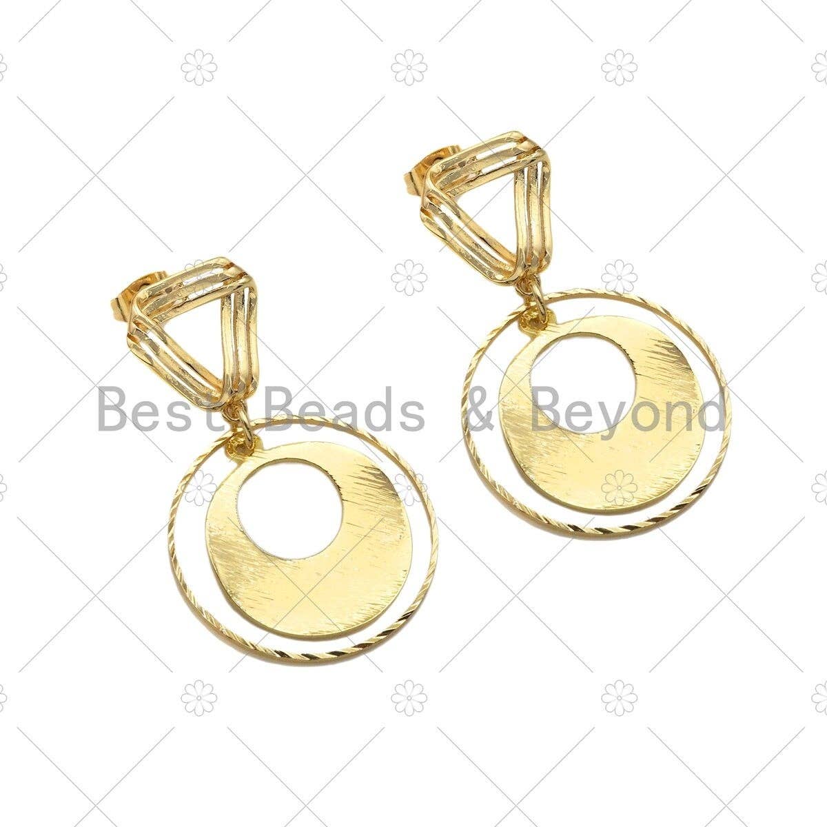 Statement Round Dangle Earrings, Stud Earrings, Hoop Earring, Modern Earrings, Dainty Earrings, sku#EF07