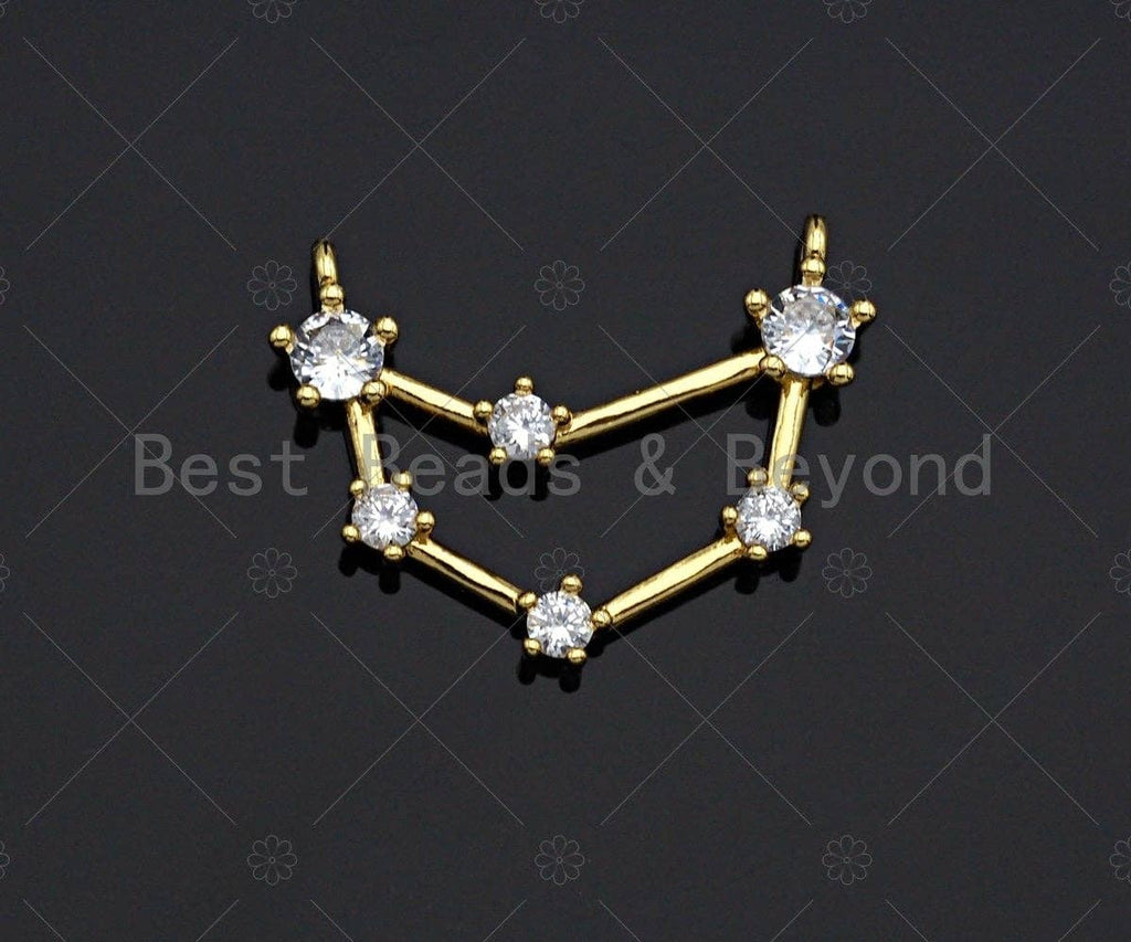 CZ Micro Pave Twelve Constellations Charm/Pendant, Constella