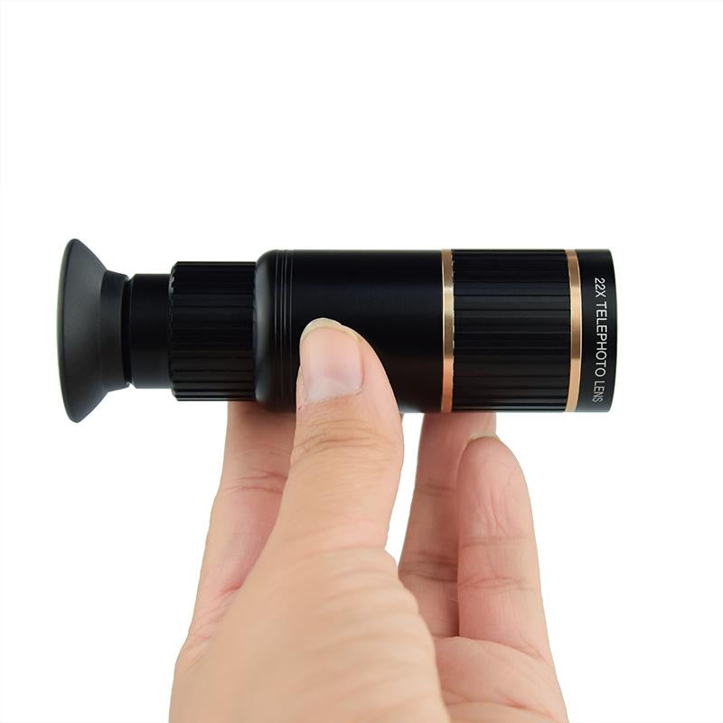 HD 22X Optical Zoom Mobile Phone Lens Universal Clip-On Telescope, Hunting, Camping, Mountaineering, Outdoor Fishing