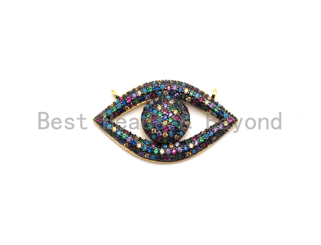 Rainbow CZ Micro Pave Eye Pendant,sku#F676