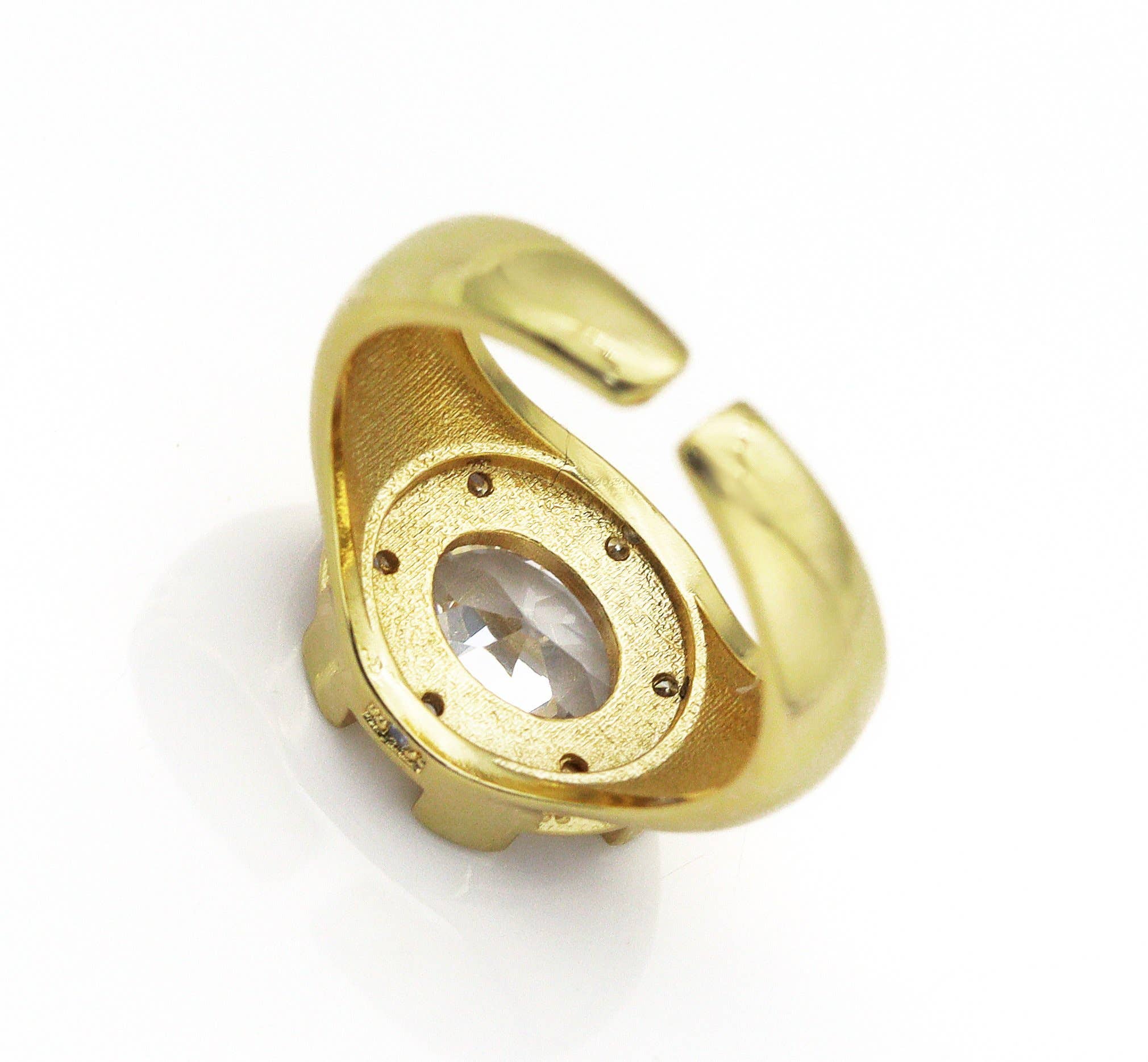 Big Oval CZ Statement Ring, Sku#X336