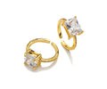 18K Gold Filled Cubic Zirconia Solitaire Ring, Sku#X180C