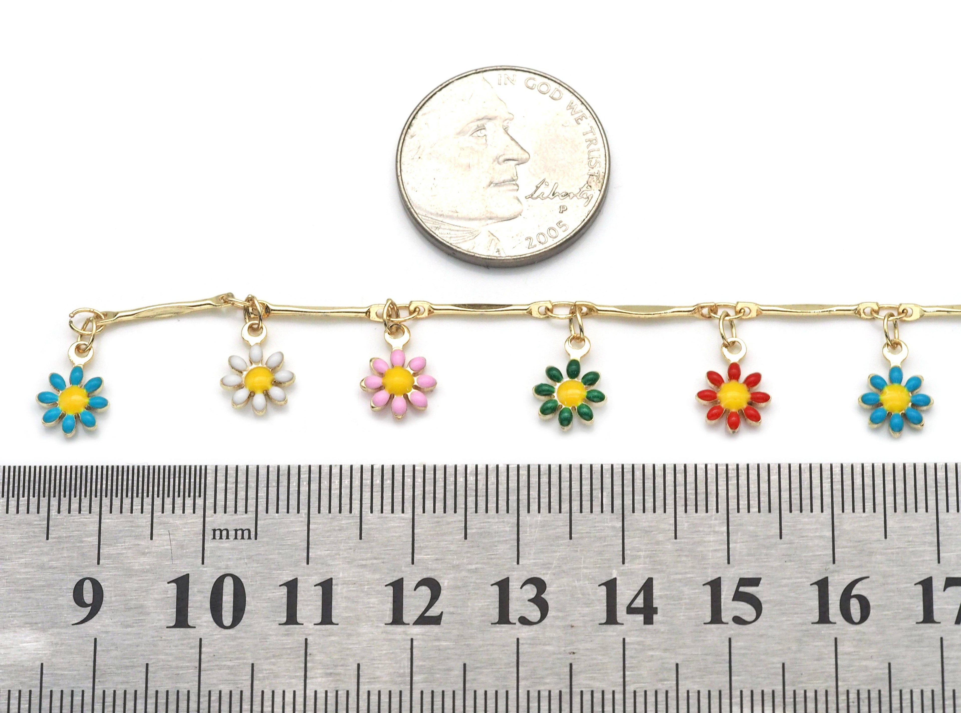 Daisy Flower Chain By Yard/Choker Necklace, sku#LS20