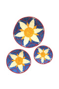 Dakarai Raffia Straw Wall Decor Display Basket Tray Sets