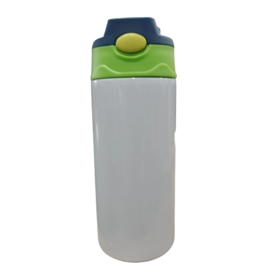 Gobelet Sippy 20oz vierge à sublimation pour enfants, droit, en acier inoxydable blanc, gobelet pour enfants, bouteille d'eau de sport avec poignée