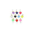 Colorful Enamel Gold Heart Charm, Sku#ML74c