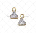 CZ Triangle Shape Charm, Sku#Y583