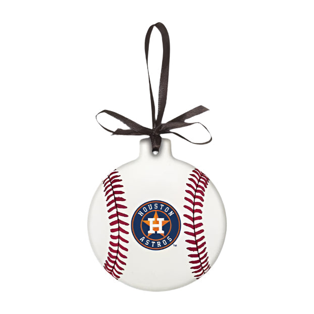 Flat Baseball Astros Ornament