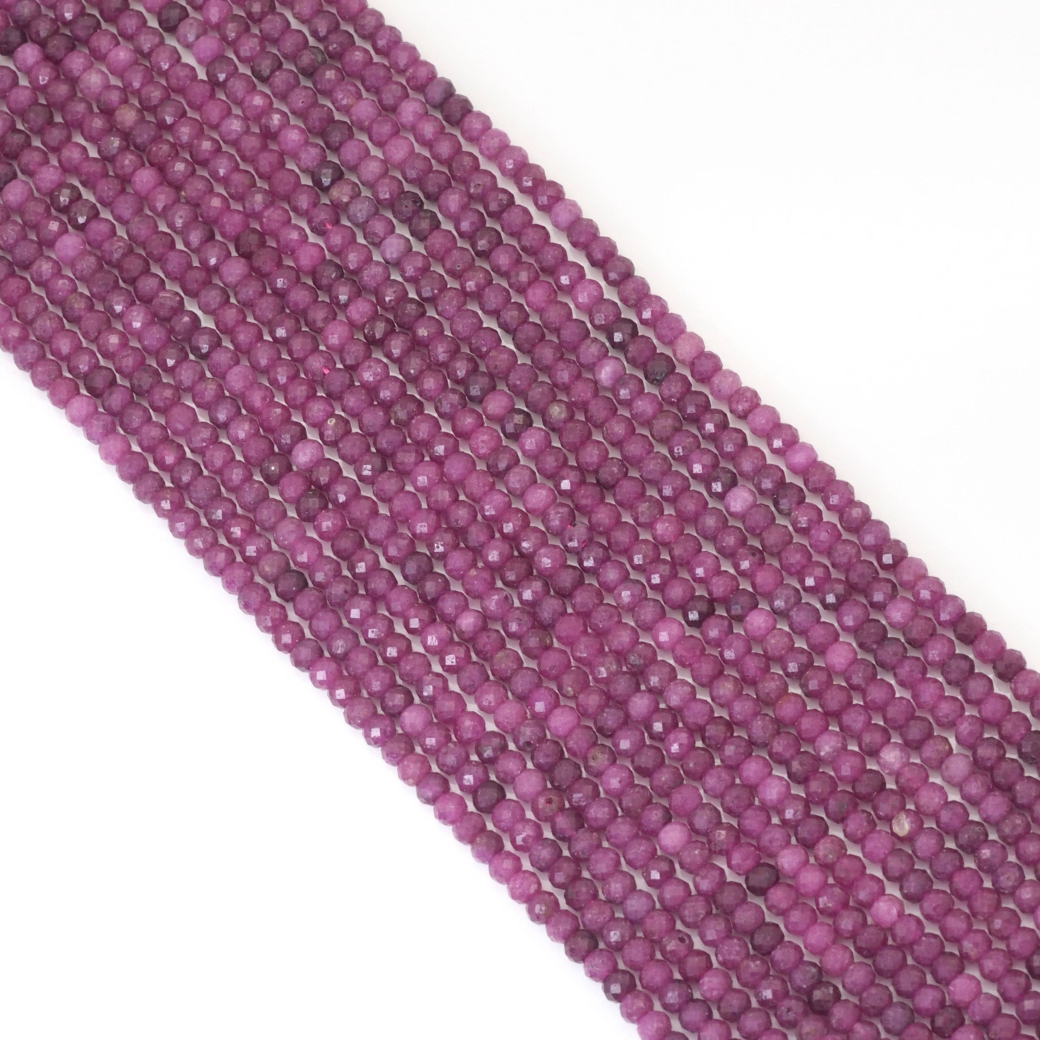 2x3mm Pink Tourmaline Faceted Rondelle Beads, Sku#U1704