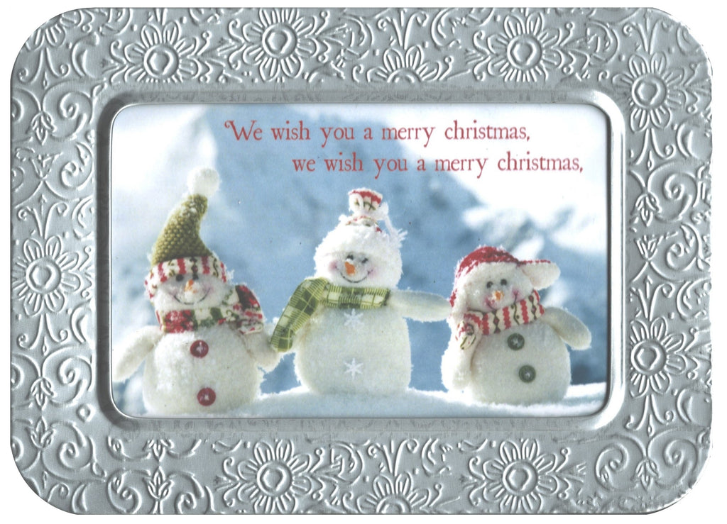 Embossed Notecards In Tin - Christmas Baubles