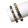Genuine Jade Round Faceted Stretchy Bracelet, 8mm/10mm, Sku#EF301