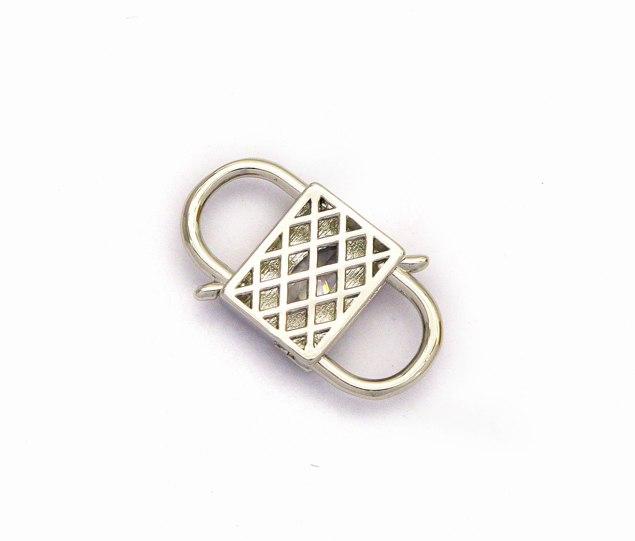 CZ Evil Eye On Lock Clasp, Sku#Z1449