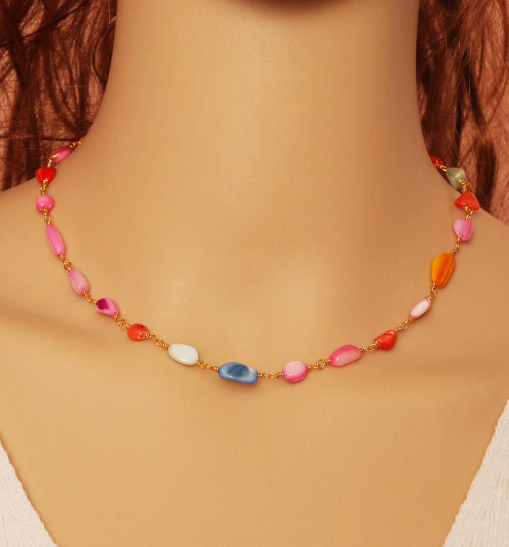 Colorful Shell Necklace, sku#EF249