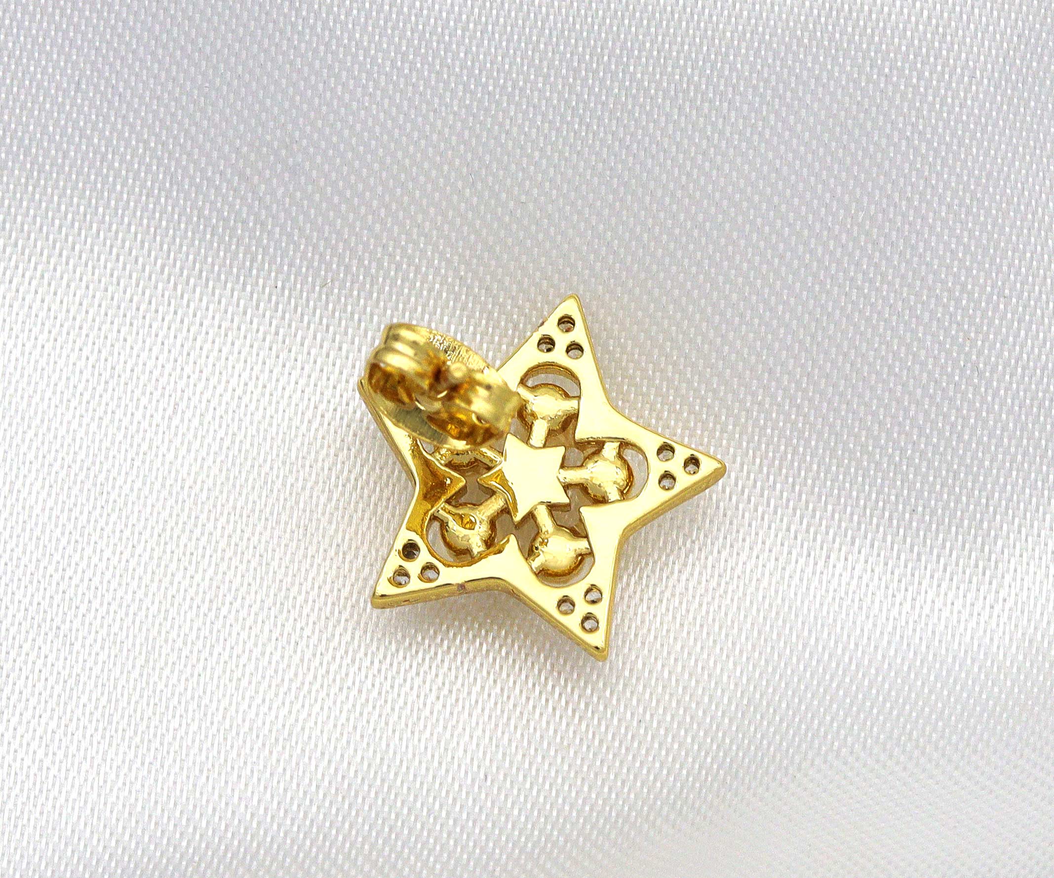 Mother of Pearl Five Point Star Stud Earrings, Sku#LD237