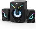 OR O R O W OROW Computer Speakers,Mini PC Speakers with Subwoofer,2.1 Desktop Speaker with RGB Lights,Usb Powered, Stereo Sound,Gaming Speakerwith 3.5Mm Aux Cable for Monitor/Laptop/Tablet(S212)