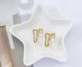 CZ Mother of Pearl and Paperclips Open Ring, Sku#LD242