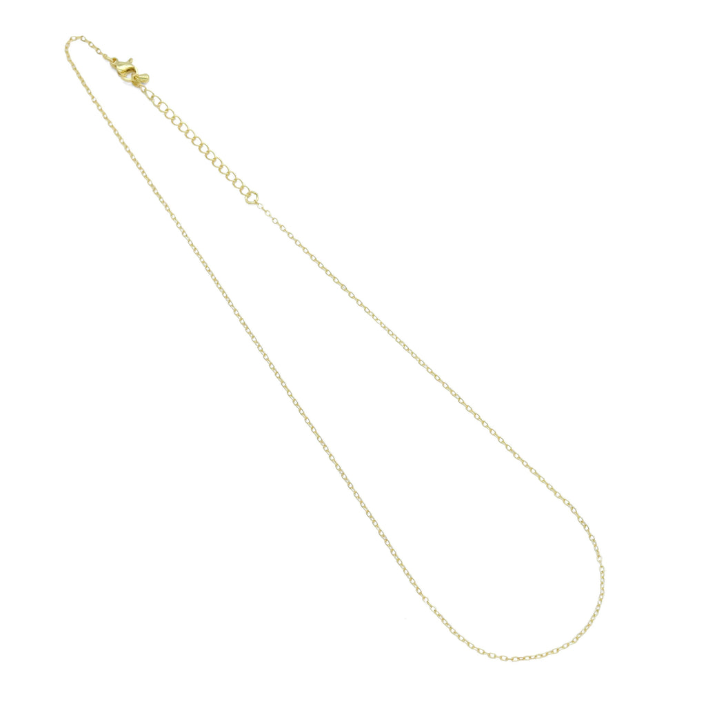 18K Gold Color Finished Trace Link Chain Necklace, sku#JD03