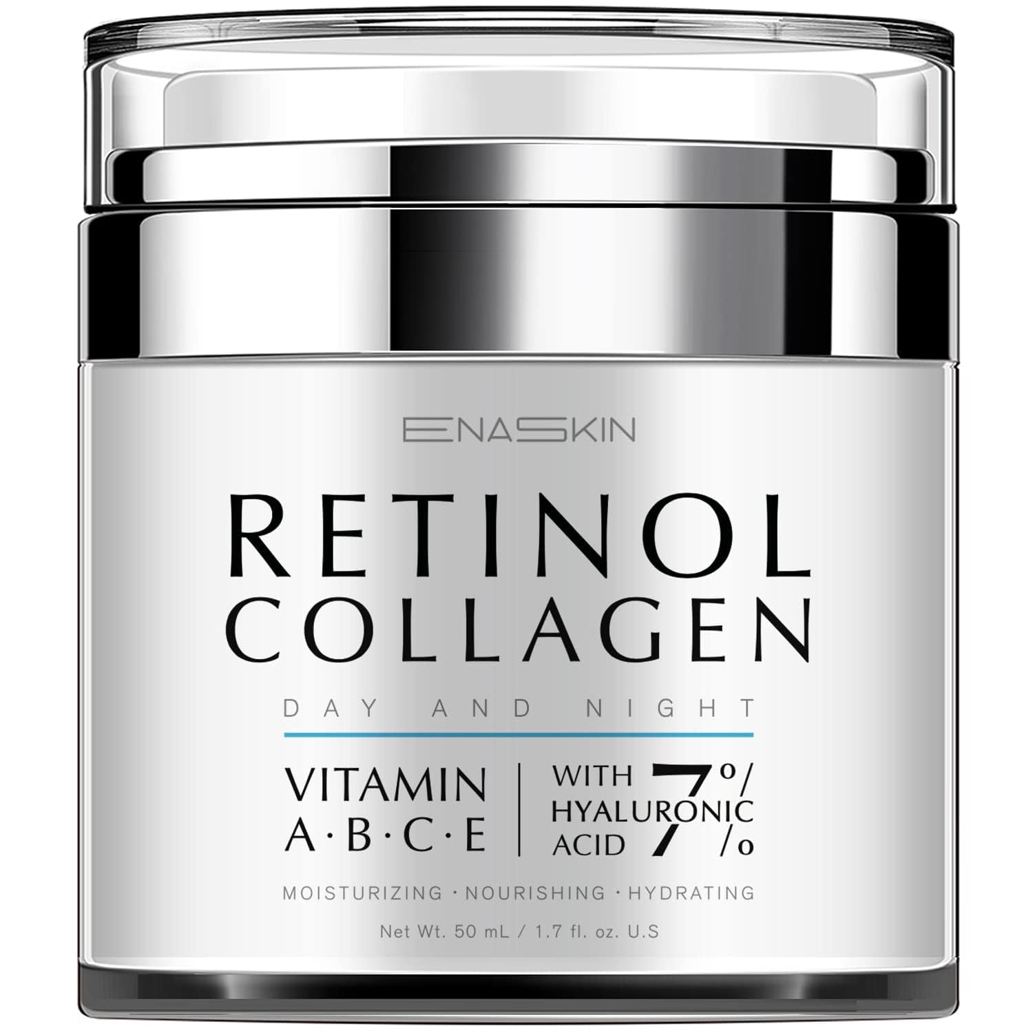 Enaskin Retinol Cream for Wrinkles: Face Neck Collagen Cream for Tightening Skin - anti Aging Facial Moisturizer Day and Night for Women and Men 1.7 Fl OZ