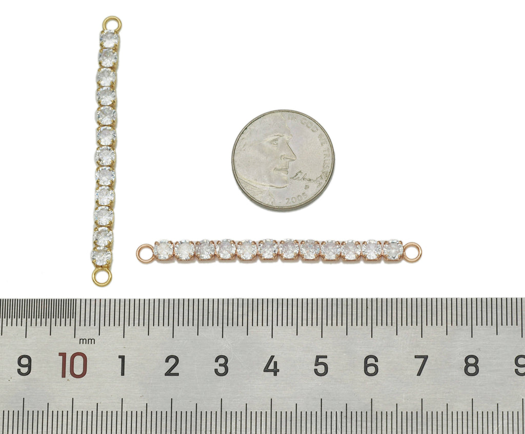CZ Long Bar Connector, Sku#Y638