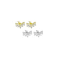 Gold Shape V Wing Shape Stud Earrings, Sku#A167