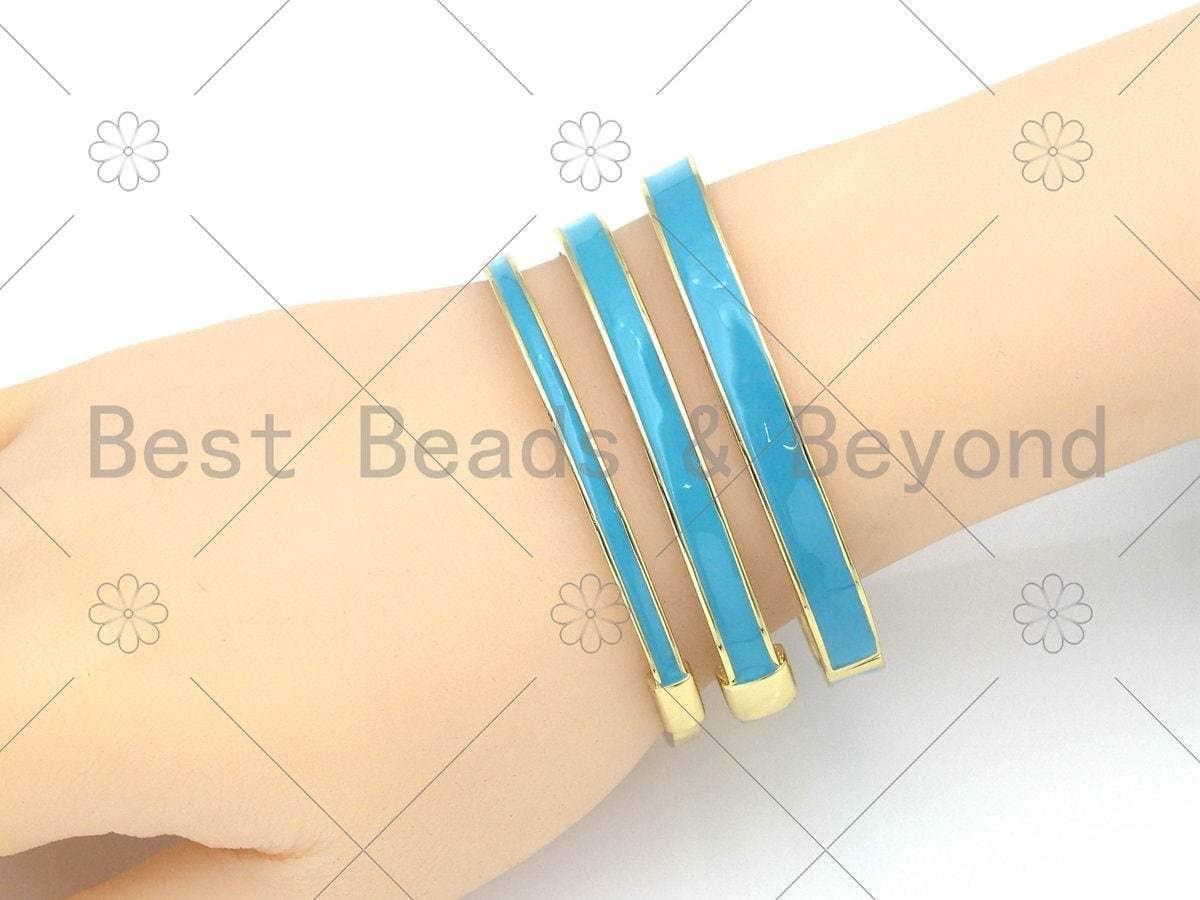 Colorful Enamel Stackable Bangle Bracelet, Sku#X269
