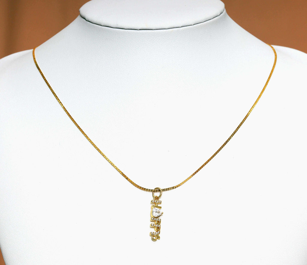 Gold Dainty Thin Serpentine Chain Necklace, sku#ZX68