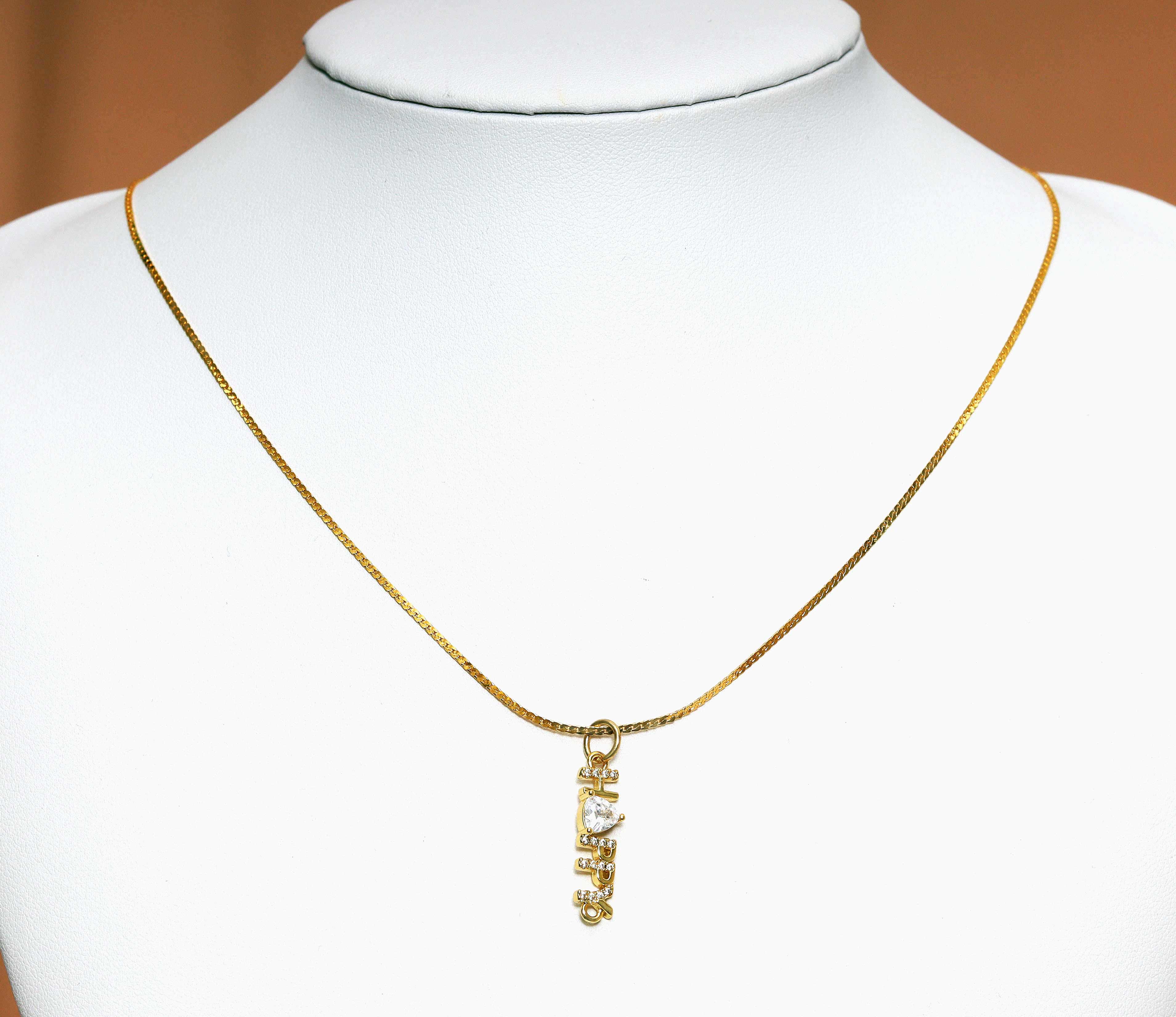 Gold Dainty Thin Serpentine Chain Necklace, sku#ZX68