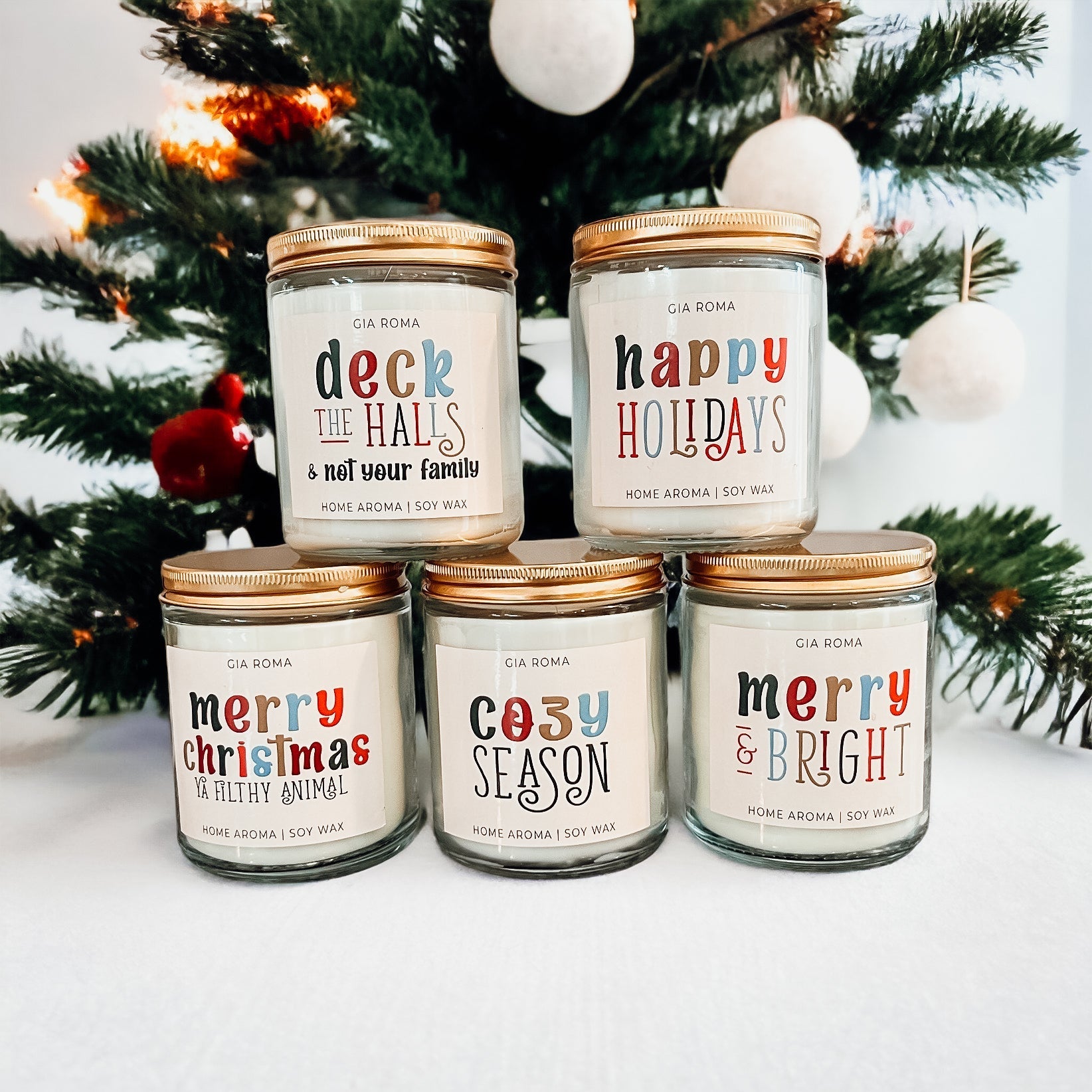 Deck The Halls Holiday Candle 9oz Clove Cinnamon Berry Plum Fir 50hr Burn