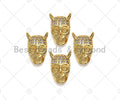 CZ  Micro Pave Skull Spacer Beads, Micro Pave Cubic ZirconiaBeads, Monster Head Beads, Large Hole Beads, Men's Jewelry Findings, sku#LK93