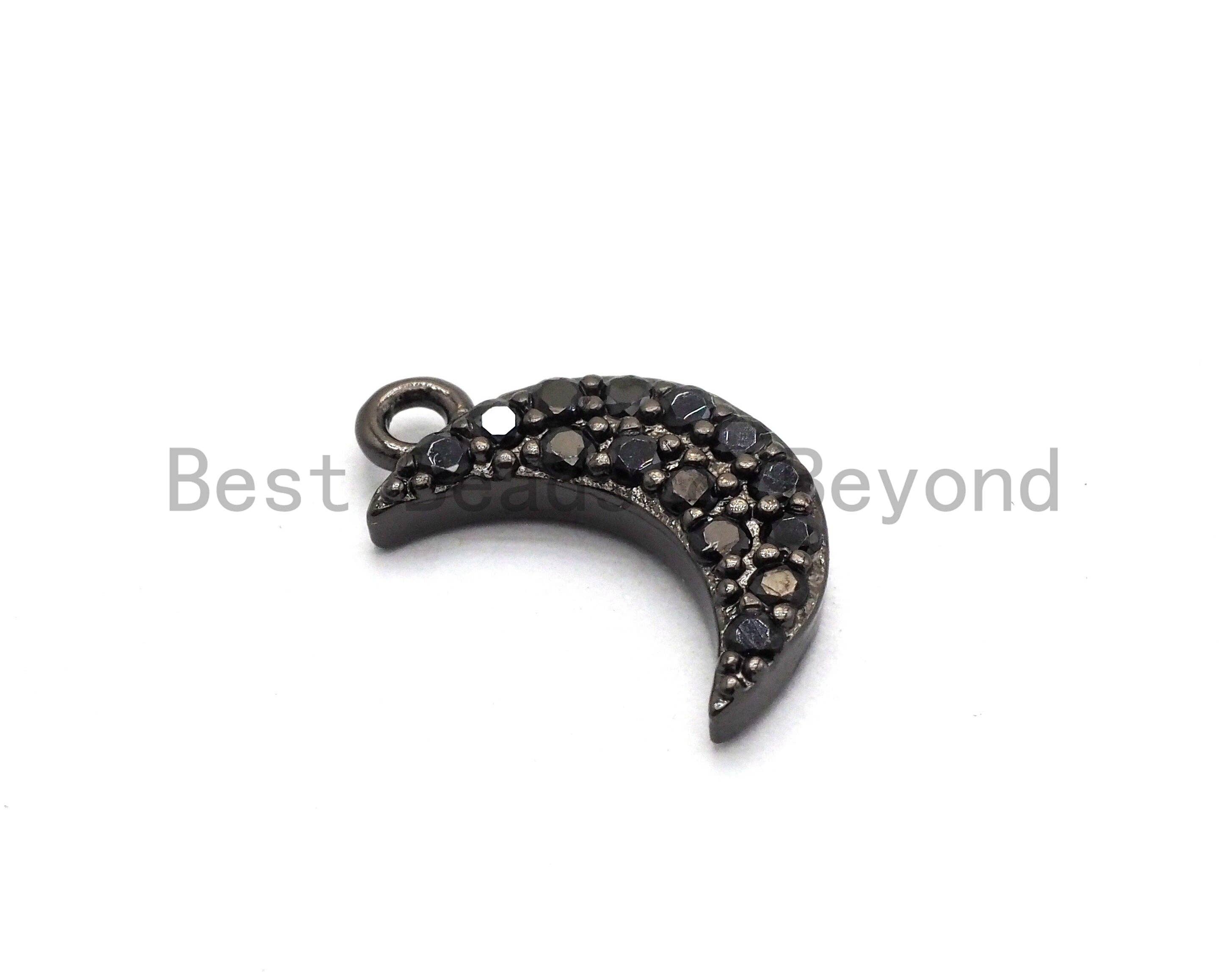 Micro Pave Crescent Moon Charm SKU#B98