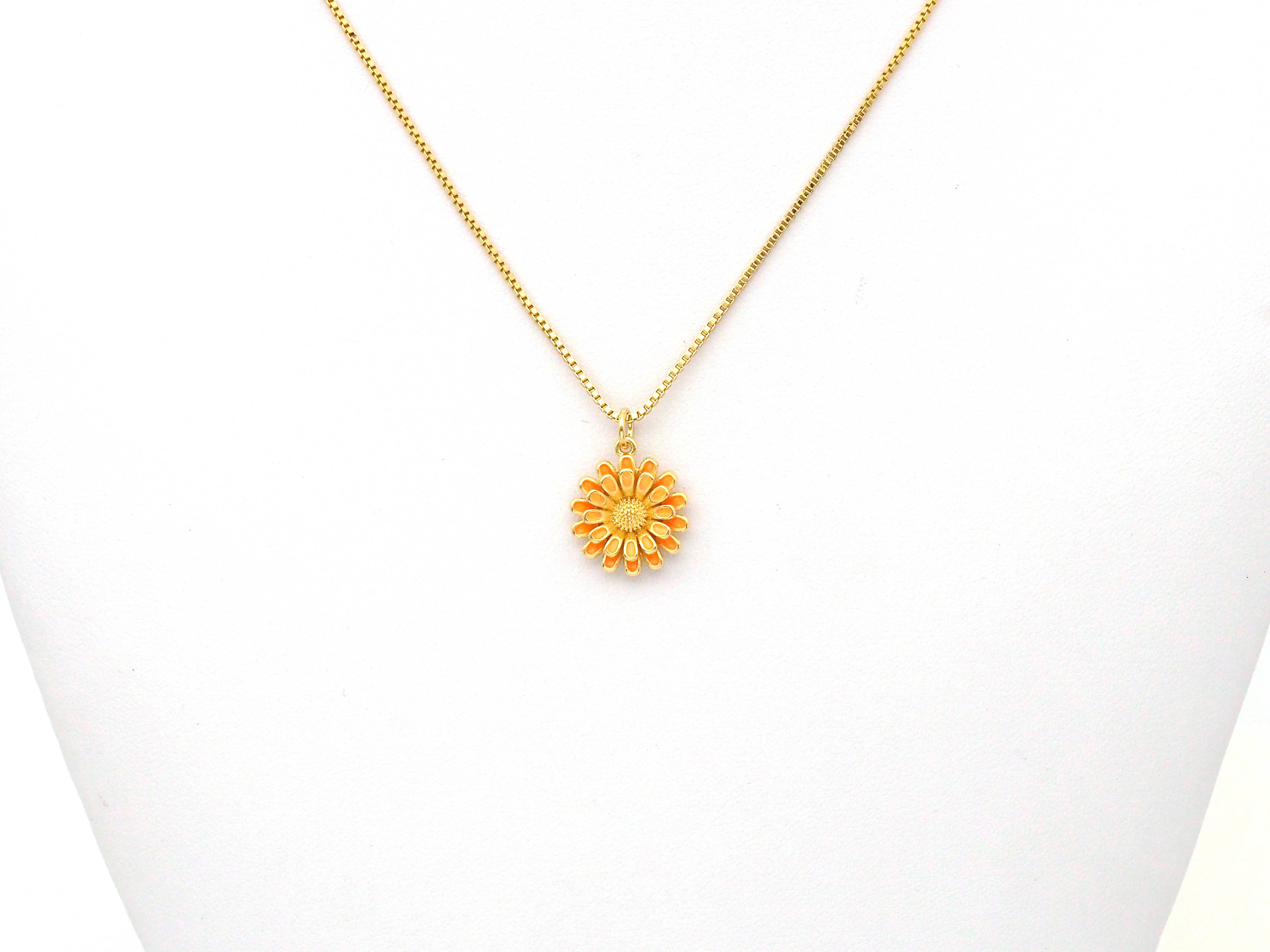 Enamel Colorful Daisy Flower Shape Pendant, Sku#F1410