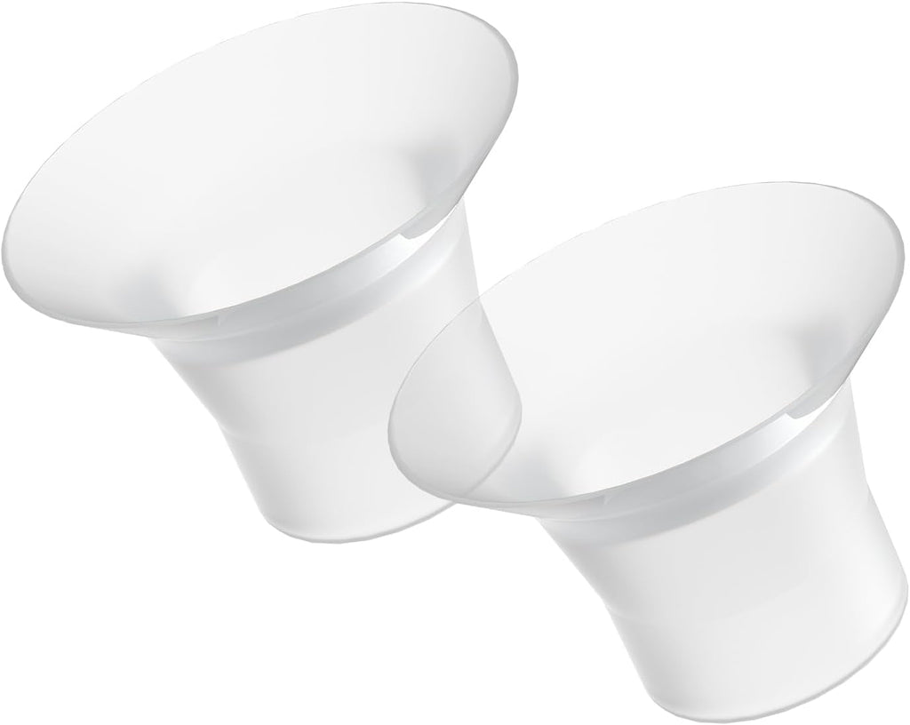 Paruu P10 Hands-Free Breast Pump Wearable, 338Mmhg Strong Suction, Low Noise, 4 Modes & 9 Levels, Electric Breast Pump Portable, Smart Display, 19/21/24/28Mm Insert/Flange, 2 Pack (White)