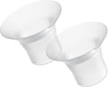 Paruu P10 Hands-Free Breast Pump Wearable, 338Mmhg Strong Suction, Low Noise, 4 Modes & 9 Levels, Electric Breast Pump Portable, Smart Display, 19/21/24/28Mm Insert/Flange, 2 Pack (White)