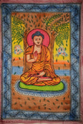 Buddha Meditation Tapestry Under Bodhi Tree Wall Art