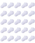 Duufin 25 Pairs Toddler Ankle Socks Low Cut Kids Half Cushion Socks Low Rise Ankle Socks for Boys and Girls 4-6 Years White - # BOAA11810005