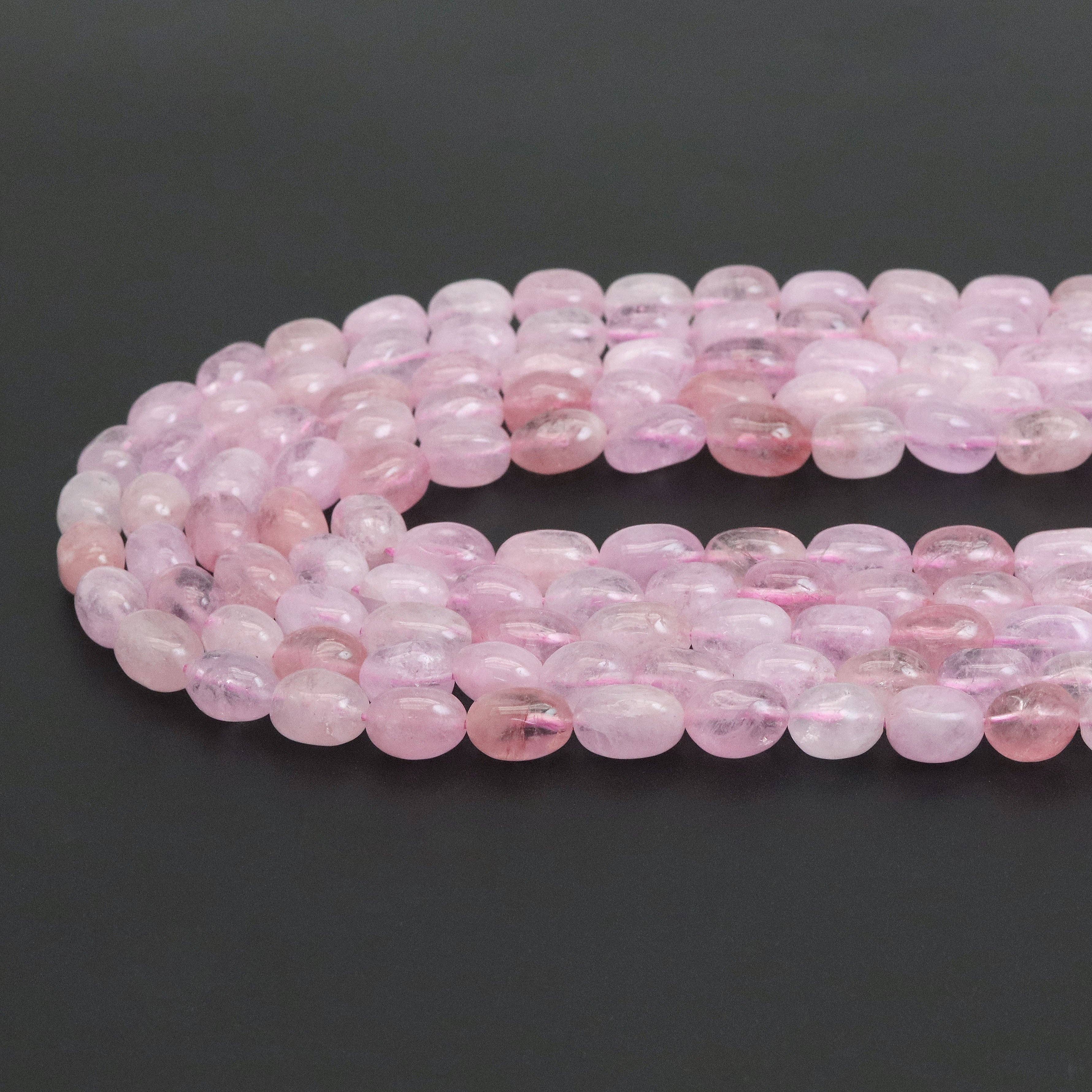 10-11mm Oval Morganite Beads, Sku#U1892