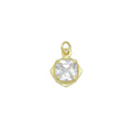 Square big diamond CZ Rhombus Charm Pendant, Sku#LK1076