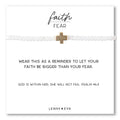 Faith Over Fear Cross Bracelet-3mm Faceted Moonstone