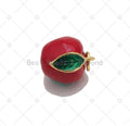Enamel Orange Apple Charm, Sku#Y578