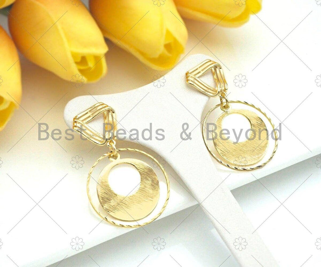 Statement Round Dangle Earrings, Stud Earrings, Hoop Earring, Modern Earrings, Dainty Earrings, sku#EF07