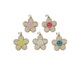 CZ Enamel Smiley Face Flower Charm, Sku#LD340