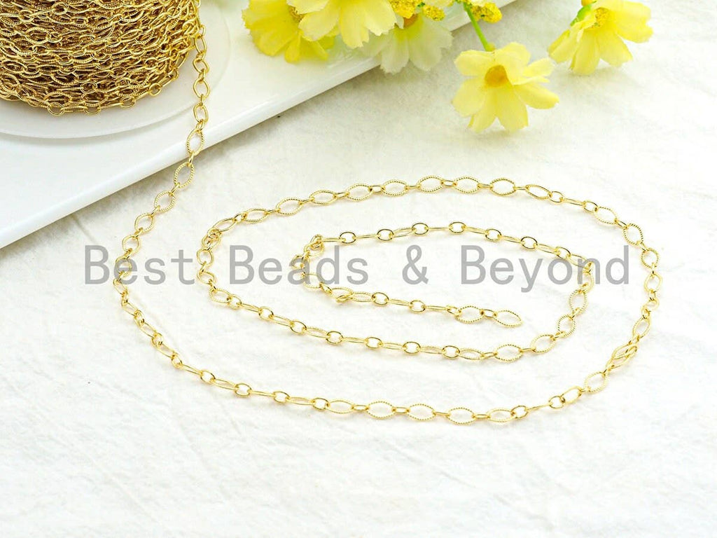 5x8mm Texturized Oval link chain, wholesale chain, unfinished chain, sku#E501