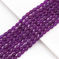 Rice Shape Faceted Purple Jade Beads, Sku#U1717