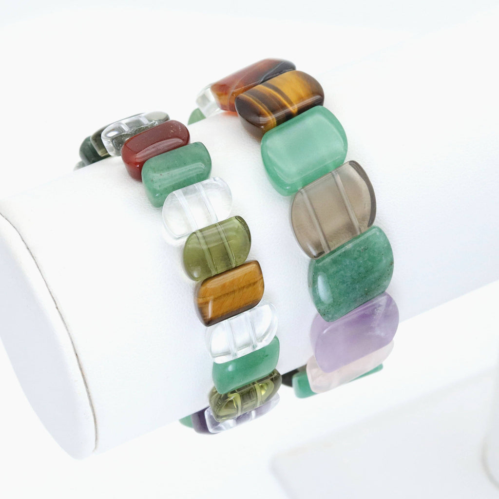 8x14mm/12x17mm Rectangle Stretchy Bracelet, Sku#U1989