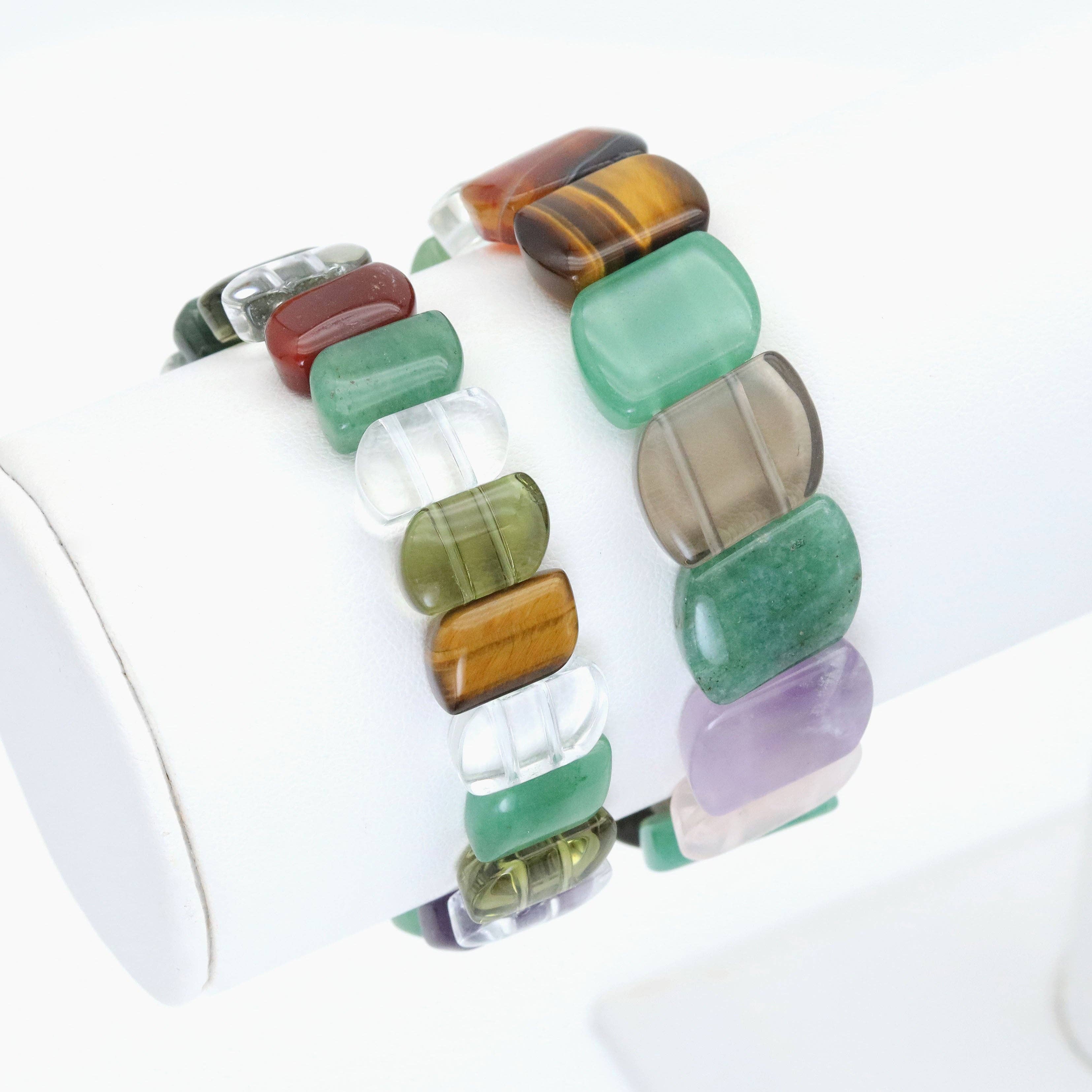 8x14mm/12x17mm Rectangle Stretchy Bracelet, Sku#U1989